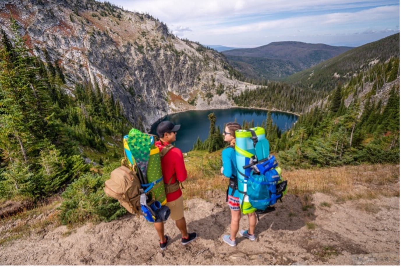 Backpackers at Upper Gospel Lake